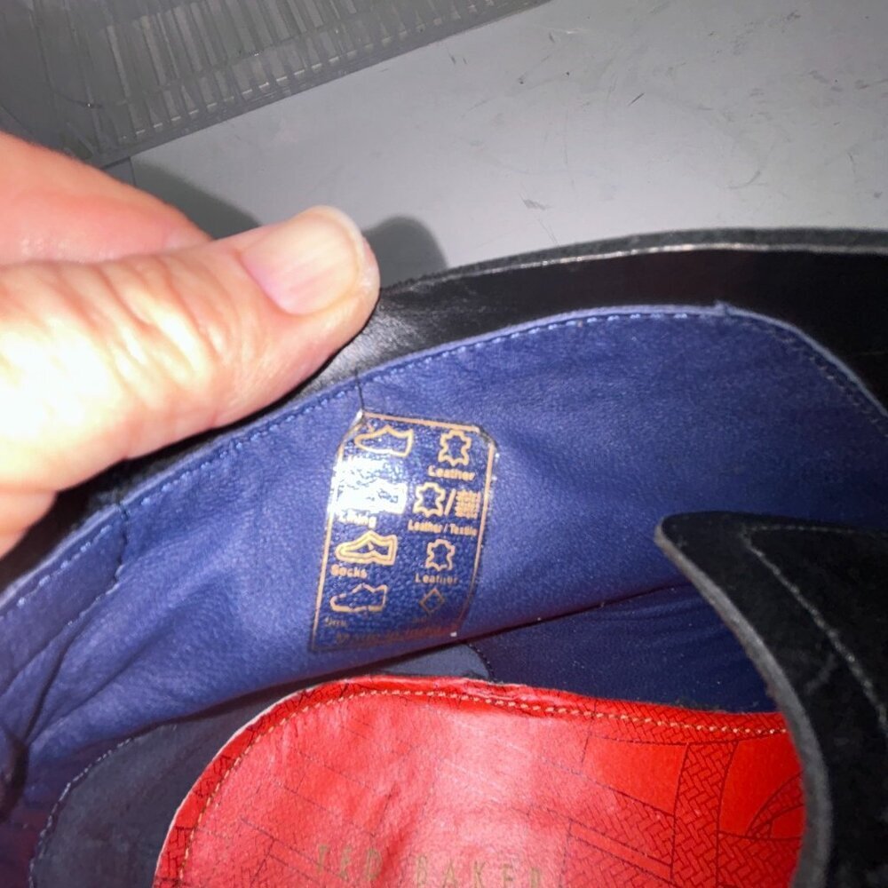 Ted Baker Crint Leather Chukka Boot Black Red Stitching Size EU45, US 12 - Picture 16 of 16